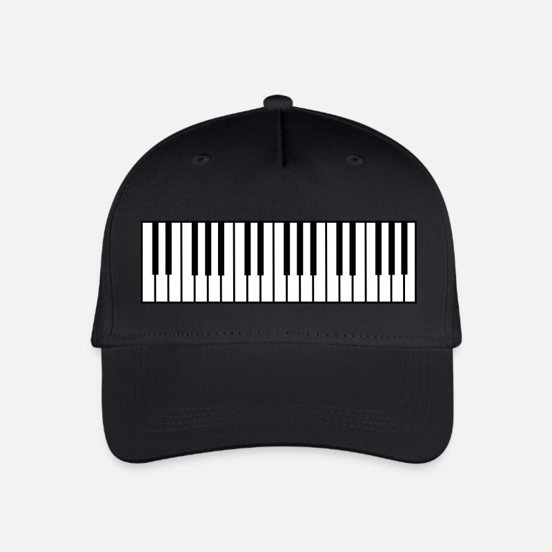 klavier_farbe - Kinder Bio Basecap - Schwarz