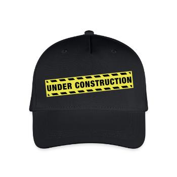 under_construction_de2 - Casquette de baseball bio Enfant - noir - Devant