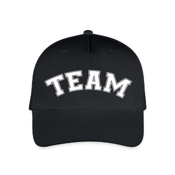 team - Organic Kids’ Baseball Cap - black - Front