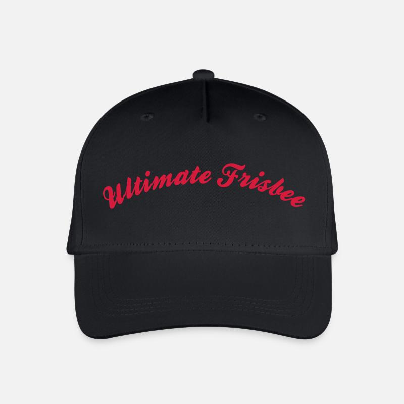 ultimate frisbee cool curved logo - Kinder Bio Basecap - Schwarz