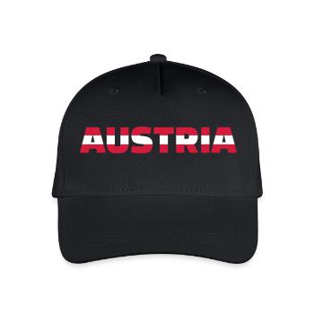Austria - Organic Kids’ Baseball Cap - black - Front