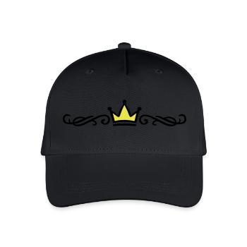 Crown Ornament - Organic Kids’ Baseball Cap - black - Front