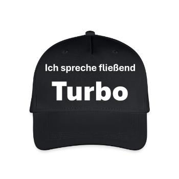 Ich spreche fließend Turbo - Kinder Bio Basecap - Schwarz - Vorne