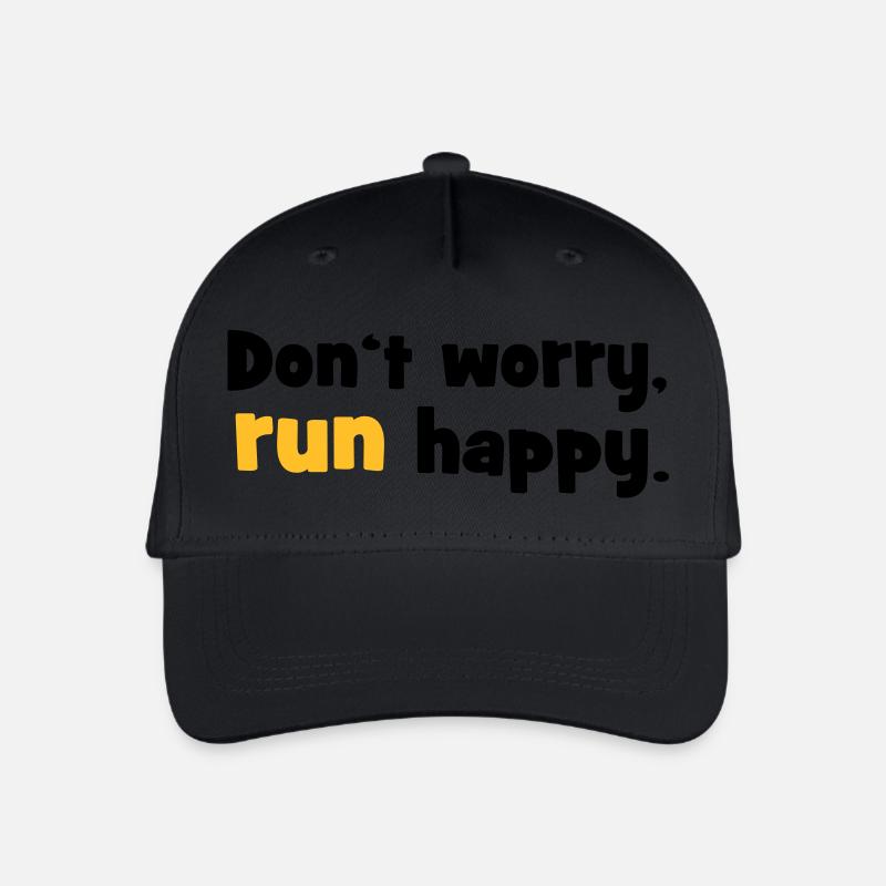 run - Organic Kids’ Baseball Cap - black