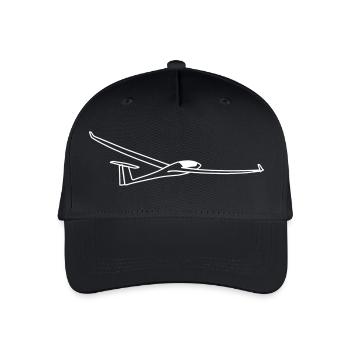 Segelflugzeug Segelflieger gleiten Geschenk - Kinder Bio Basecap - Schwarz - Vorne