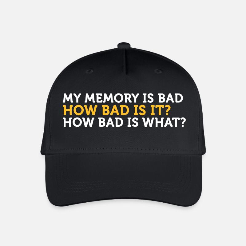 My Memory Is Bad. How Bad? What? - Organic Kids’ Baseball Cap - black