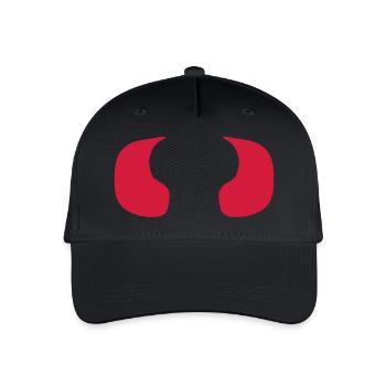 Satan Devil demon horns evil - Organic Kids’ Baseball Cap - black - Front