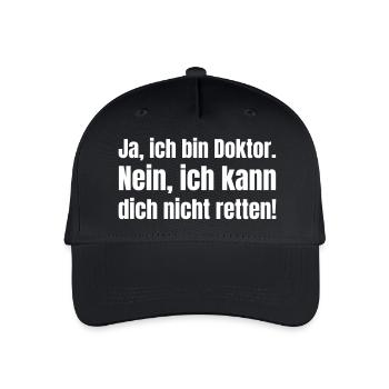 , je suis médecin. Non, il ne peut pas vous sauver ! - Casquette de baseball bio Enfant - noir - Devant