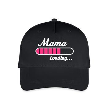 Mama Loading... - Kinder Bio Basecap - Schwarz - Vorne