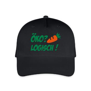 Ecologically - Organic Kids’ Baseball Cap - black - Front