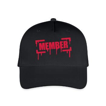 Member Stamp - Organic Kids’ Baseball Cap - black - Front