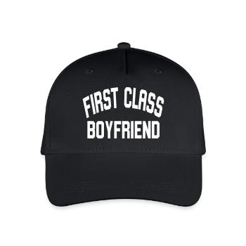 First Class Boyfriend - Kinder Bio Basecap - Schwarz - Vorne