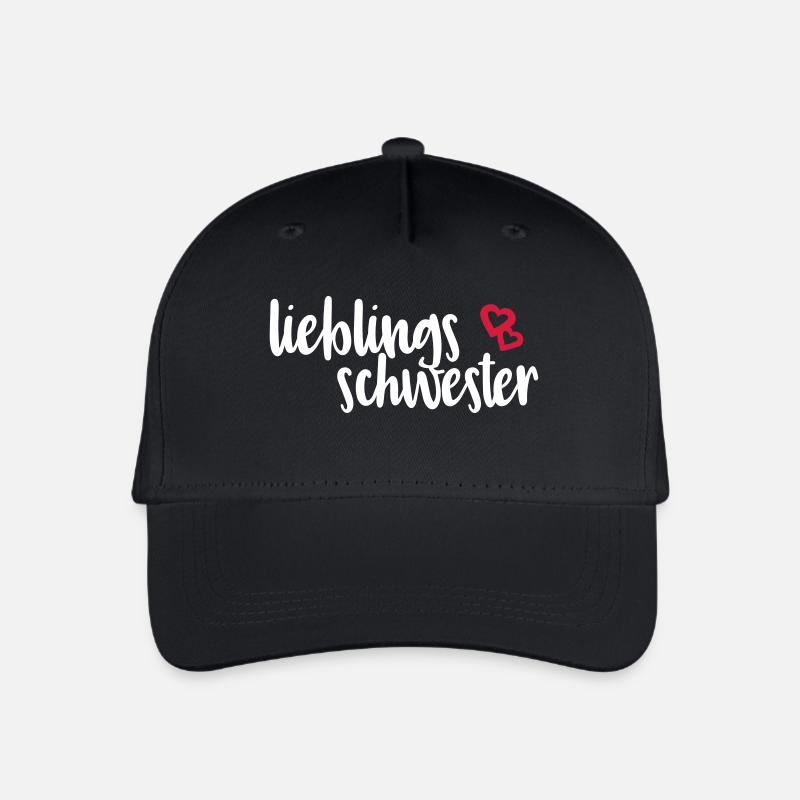 Lieblingsschwester - Kinder Bio Basecap - Schwarz