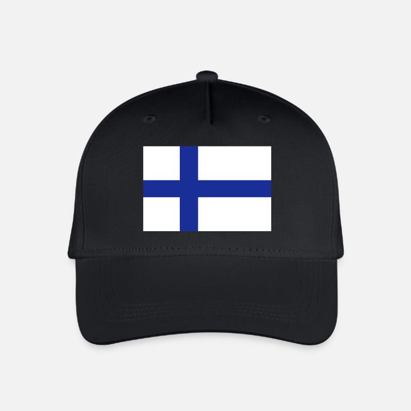 drapeau_finlande - Kinder Bio Basecap - Schwarz