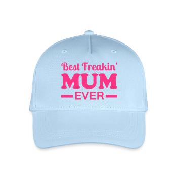 Mum - Organic Kids’ Baseball Cap - light blue - Front