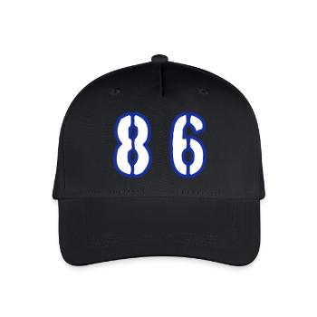 86 Number Symbol - Organic Kids’ Baseball Cap - black - Front