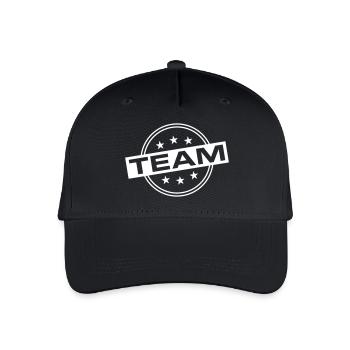 Team - Organic Kids’ Baseball Cap - black - Front