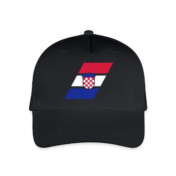 croatia stripe flag - Organic Kids’ Baseball Cap - black - Front