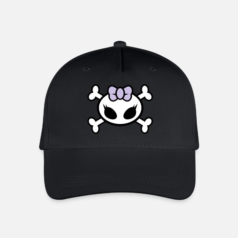 skul kitty - Kinder Bio Basecap - Schwarz