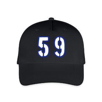 59 Zahl Symbol - Kinder Bio Basecap - Schwarz - Vorne