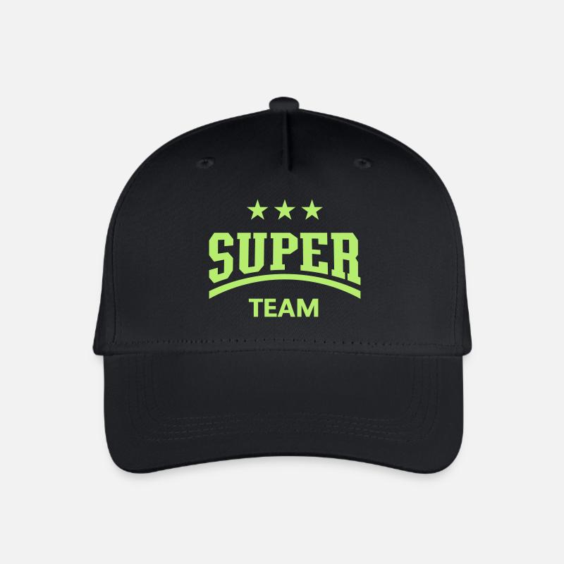 Super Team - Organic Kids’ Baseball Cap - black