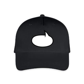 Two-tone comic bubble - Organic Kids’ Baseball Cap - black - Front