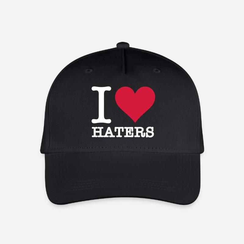 I Love Haters - Organic Kids’ Baseball Cap - black