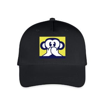 3 Wise Monkeys Speak Nothing Talk Keeps Mouth Shut - Organic Kids’ Baseball Cap - black - Front