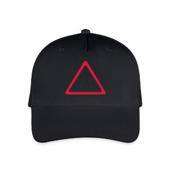 Warning - Organic Kids’ Baseball Cap - black - Front