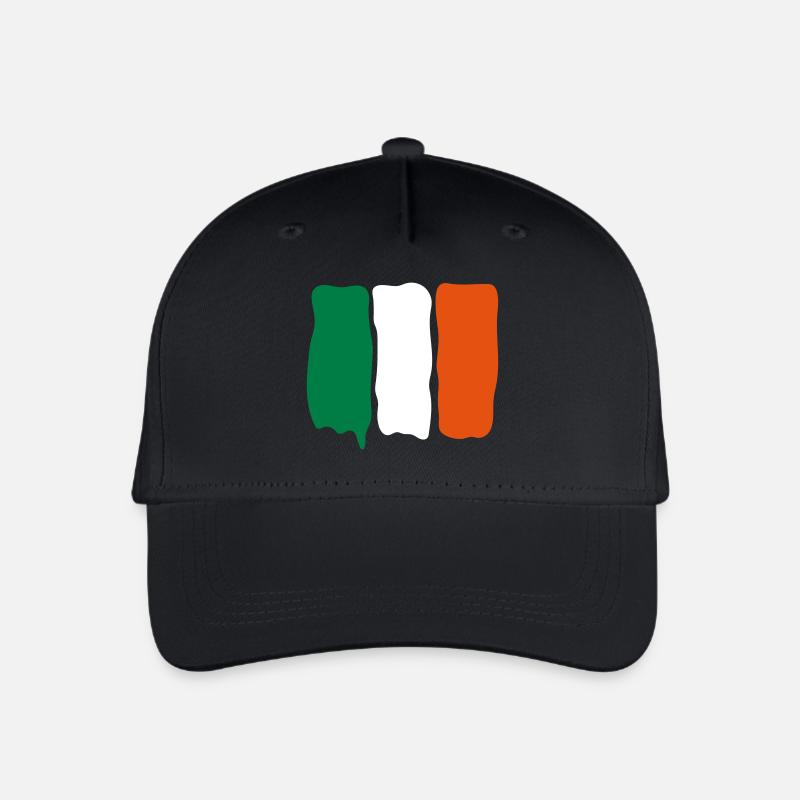 Irish_flag_runny_paint - Kinder Bio Basecap - Schwarz