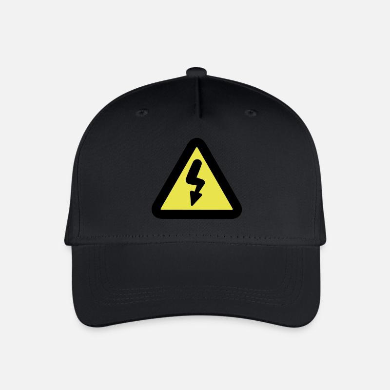électricité panneau de signalisation - Casquette de baseball bio Enfant - noir