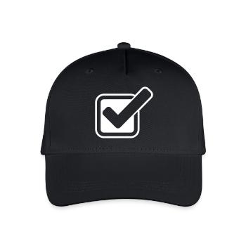 Tick the symbol - Organic Kids’ Baseball Cap - black - Front