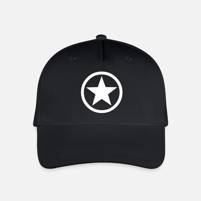 Étoile cercle intérieur - Casquette de baseball bio Enfant - noir
