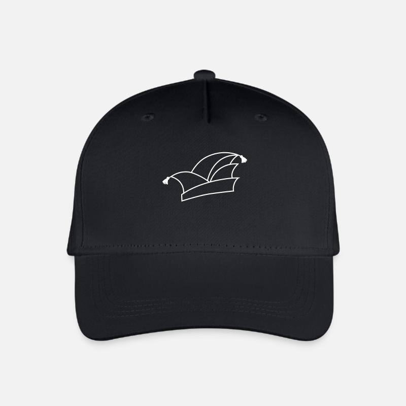 Karneval Narrenkappe 1c - Kinder Bio Basecap - Schwarz