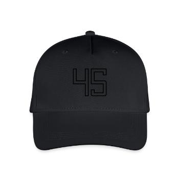 Numéro 45 (Style Université) - Casquette de baseball bio Enfant - noir - Devant