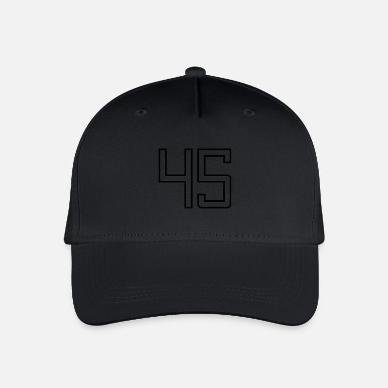 Nummer 45 (Universitätsstil) - Kinder Bio Basecap - Schwarz