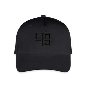 Numéro 49 (Style Université) - Casquette de baseball bio Enfant - noir - Devant