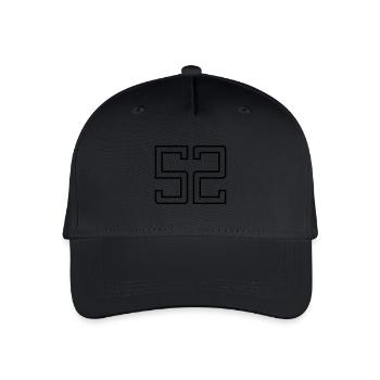 Numéro 52 (Style Université) - Casquette de baseball bio Enfant - noir - Devant