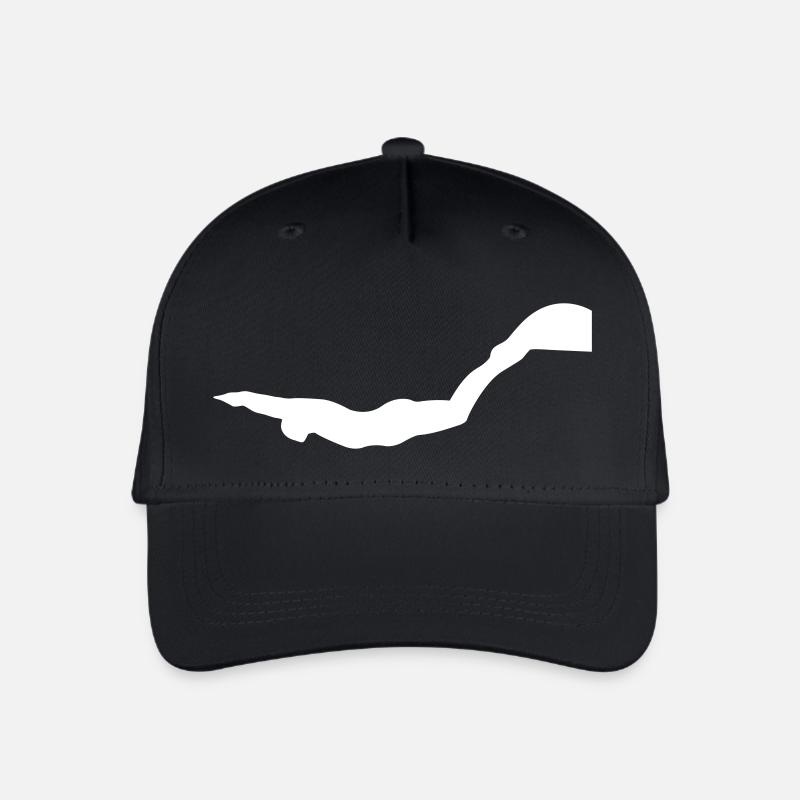 Freediver Silhouette - Kinder Bio Basecap - Schwarz