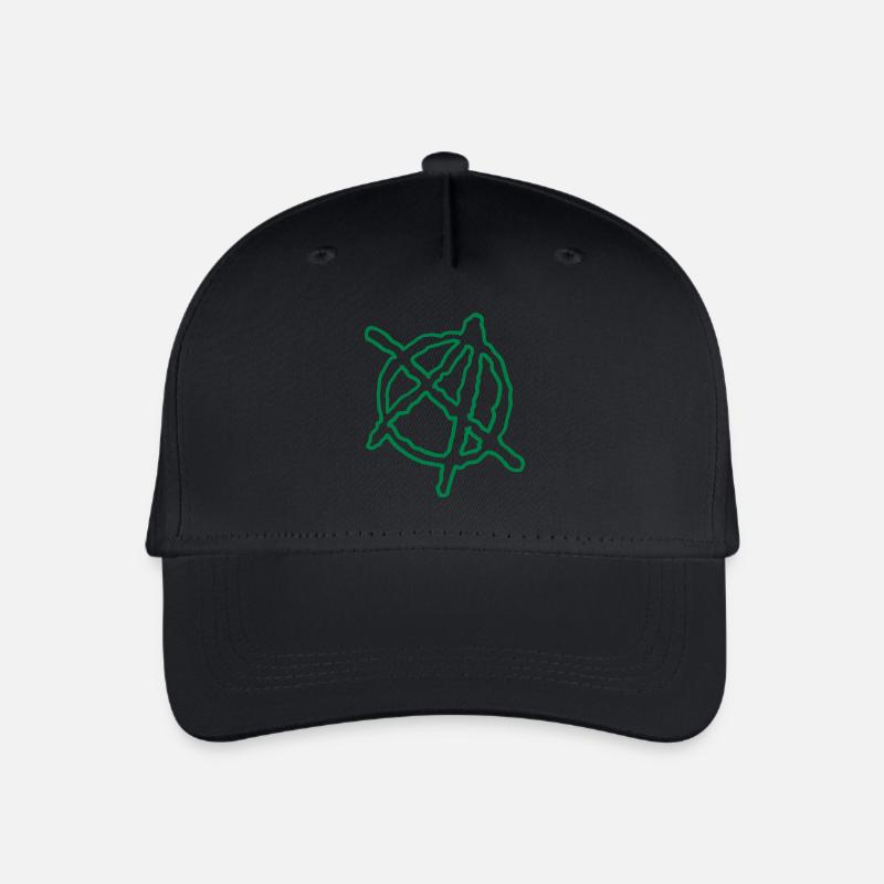 Anarchie Contours dessinés à la main - Casquette de baseball bio Enfant - noir