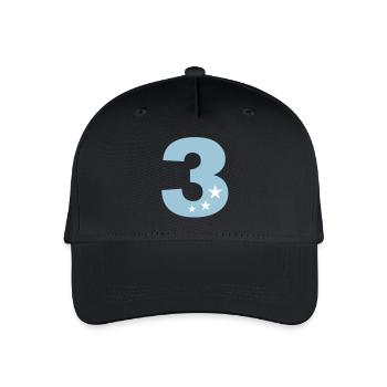 3 ème anniversaire trois troisième anniversaire - Casquette de baseball bio Enfant - noir - Devant