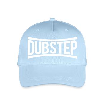 Dub Step Techno Musik Party Balken Text Schriftzug - Kinder Bio Basecap - Hellblau - Vorne