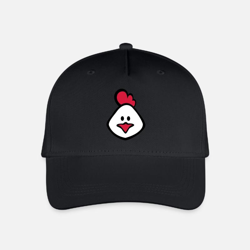 huhn 3c - Kinder Bio Basecap - Schwarz