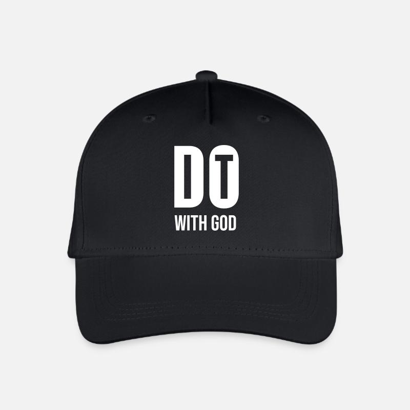 Do it with God - cooles christliches Geschenk - Kinder Bio Basecap - Schwarz