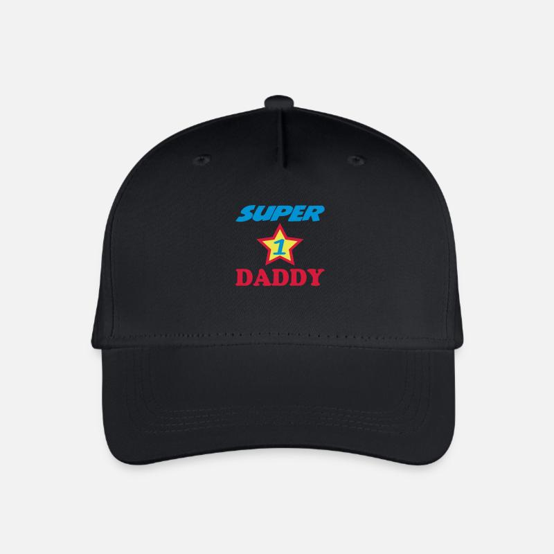 SUPER PAPA - Kinder Bio Basecap - Schwarz