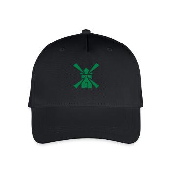 Mühle Zeichnungssymbol der Windmühle, Müller - Kinder Bio Basecap - Schwarz - Vorne
