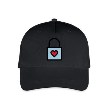Padlock, love lock - Organic Kids’ Baseball Cap - black - Front