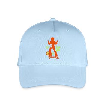 70 Jahre years11 siebziger Disco Frieden - Kinder Bio Basecap - Hellblau - Vorne