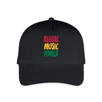 rasta Musikleistung - Kinder Bio Basecap - Schwarz - Vorne