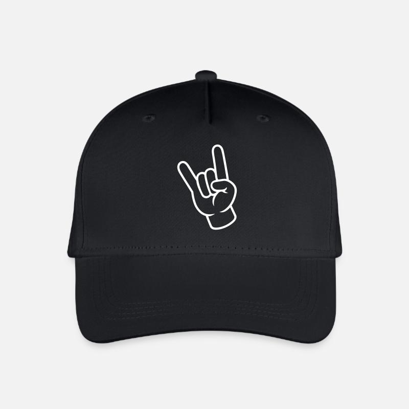 Hand Zeichen Party - Kinder Bio Basecap - Schwarz